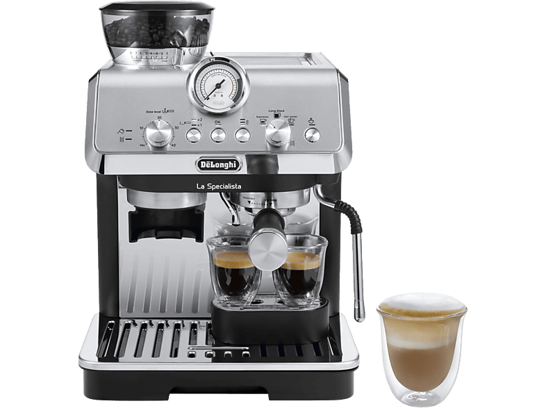 Cafetera express - De'Longhi La Specialista mini Arte EC9155.MB, 1400 W, 15 bar, 1.7 l, Thermoblock, Espresso con molinillo, Metalizado/Negro - Image 1