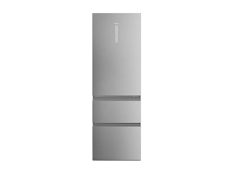 Frigorífico combi - Haier 3D 60 Series 5 HTW 5618CNMG, No Frost, 185 cm, 360 l, Motor Inverter, Wi-fi, Plata
