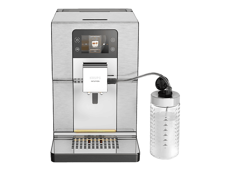 KRUPS EA877D Intuition Experience+ Kaffeevollautomat Schwarz/Silber