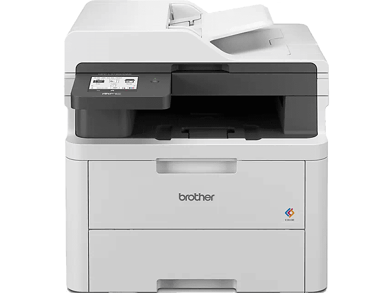 BROTHER Impresora multifunción láser - Brother MFC-L3740CDWE, Impresión doble cara, Color, WiFi, Fax, Blanco