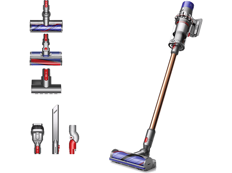 Aspirador escoba - Dyson Cyclone V10™ Absolute, Potencia succión 150 AW, Sin cable, Tecnología ciclónica, 60 min, Níquel