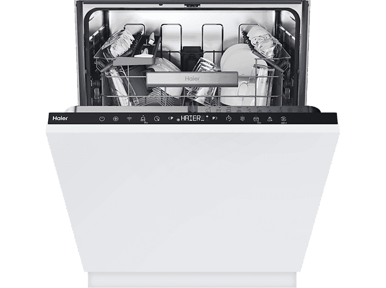 HAIER Lavavajillas integrable - Haier XI 4C4S0SB, 10 Programas, 14 Servicios, Ancho 59.7 cm, Cuba Maxi Tub, Apertura Automática, Sin panelar