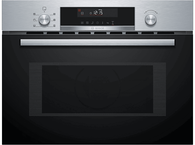 Horno compacto con microondas - Bosch CMA585GS1, Multifunción, Limpieza por agua, 44 l, Mandos ocultables, calentamiento 3D Profesional, 60 cm, Inox - Image 1
