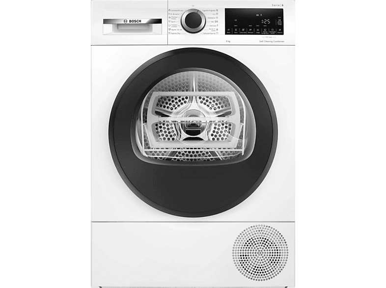 Bosch Secadora bomba de calor - Bosch WQG245D0ES, Serie 6, 9 kg, 15 programas, AutoDry, Condensador Autolimpiante, Blanco