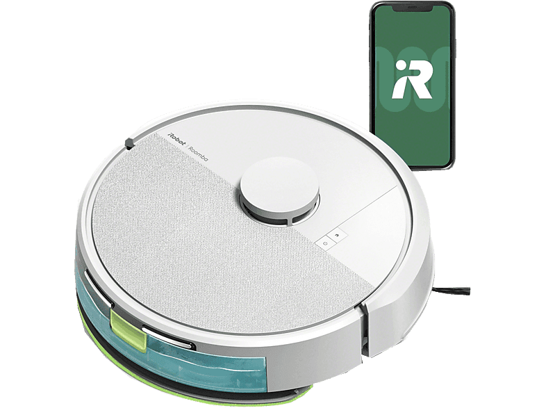 Robot friegasuelos - iRobot Roomba® 105 Combo Y311240, 12.8V, 200 ml, Autonomía 2h, Blanco