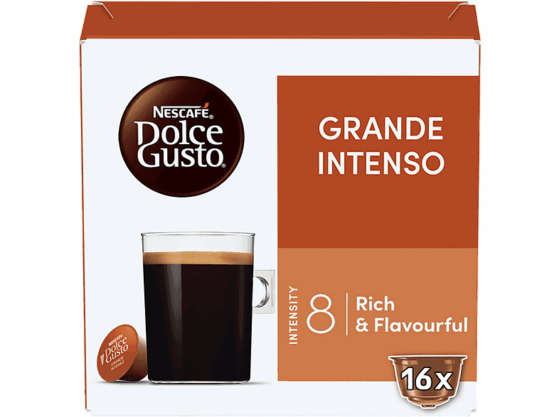 Cápsulas monodosis - Nescafé Dolce Gusto Grande Intenso Premium, 16 cápsulas