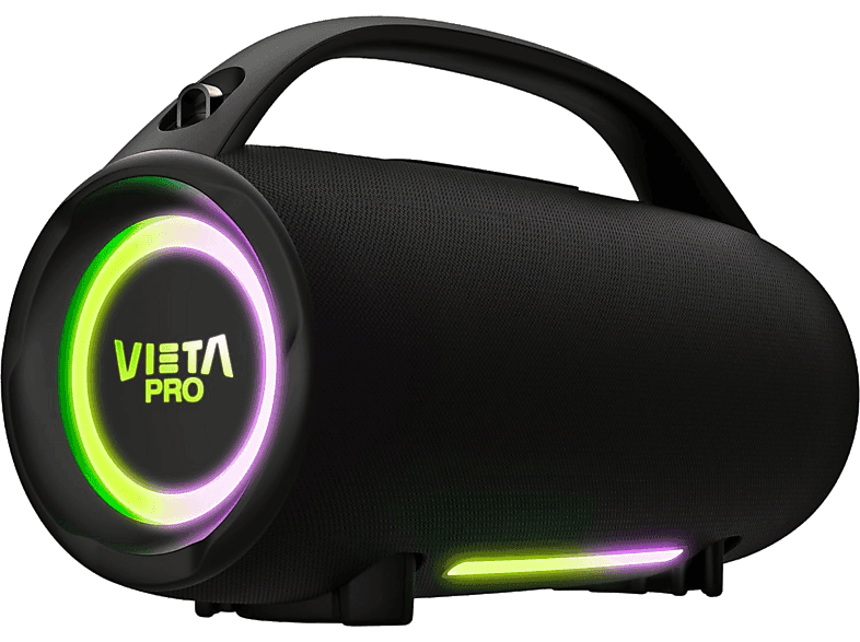Altavoz inalámbrico - Vieta Pro Mini Thunder 2, 100 W, Bluetooth, 15h Autonomía, IPX6, Negro