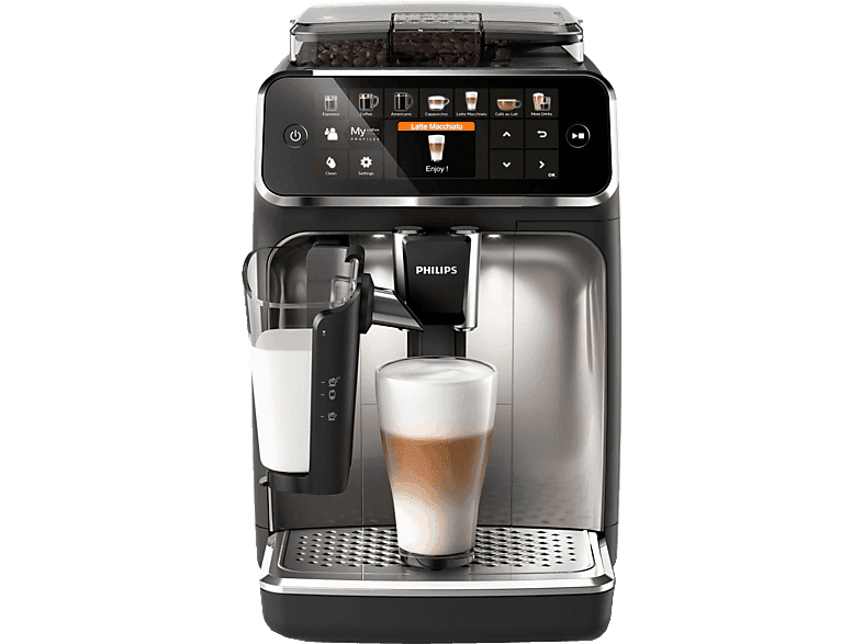 PHILIPS EP5447/90 Serie 5400 LatteGo 11 Kaffeespezialitäten Kaffeevollautomat Schwarz/Chrom - Image 1