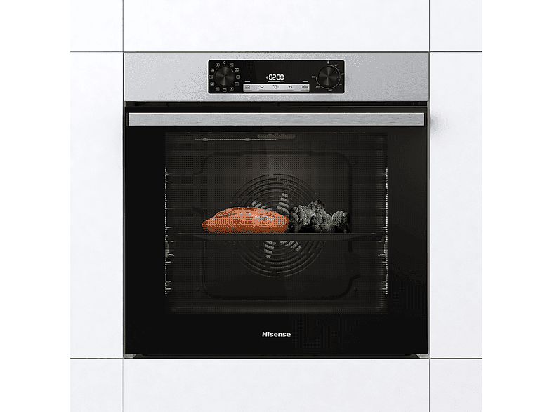 Horno - Hisense BI62216AXE2, Multifunción, Hidrolítica, 77 L, Cocción simultanea x 5, Guía telescopica, 59.5 cm, Acero Inox - Image 1