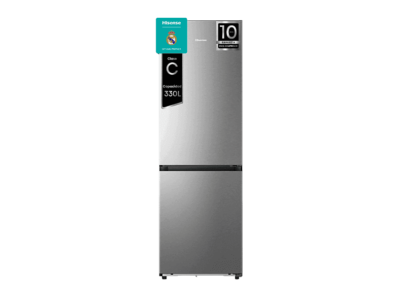Frigorífico combi - Hisense RB3K330SAIC, No Frost, 185.6 cm, 330 l, Kitchen Fit, WiFi, Acero inoxidable - Image 1