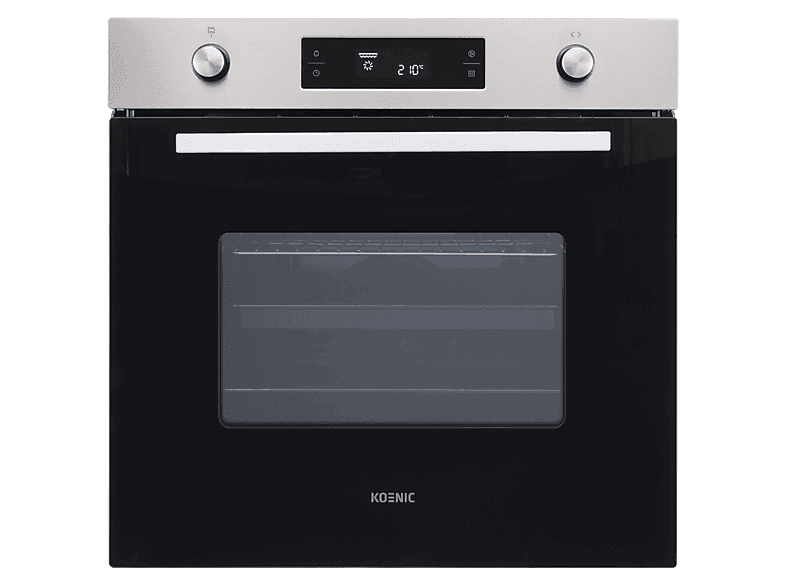 Horno - KOENIC KBO 331 M A, Multifunción, Esmalte fácil de limpiar, 70 l, 62 cm, Negro y acero inoxidable