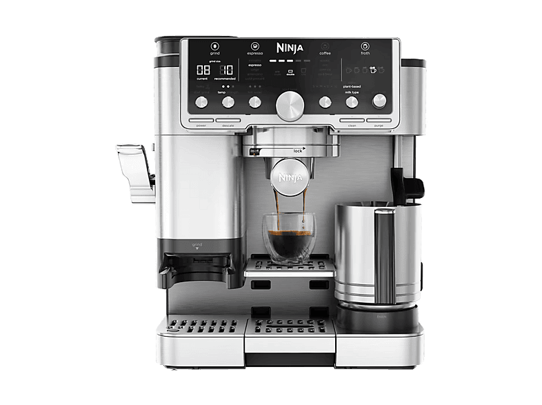 Cafetera express - Ninja Luxe Café Pro, 9 bar, 1650 W, Sistema de doble espuma, 29 configuraciones de bebidas, Plata - Image 1