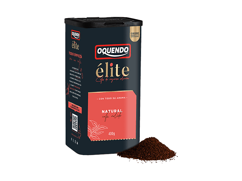 Café molido - Oquendo Cofibox Élite Natural 400g, 50% Arábica y 50% Robusta