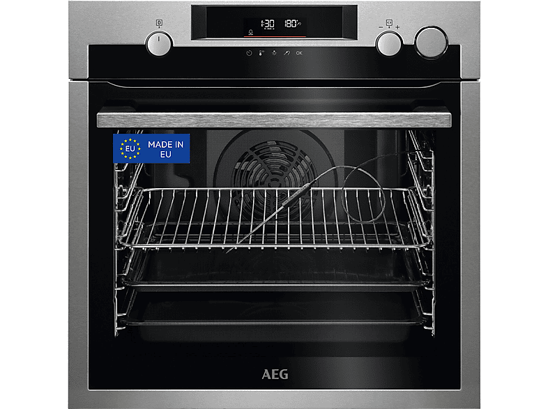 AEG Horno a vapor - AEG BSE572360M, Multifunción, Pirolítico, 72 l, Sonda térmica, 60 cm, Inox