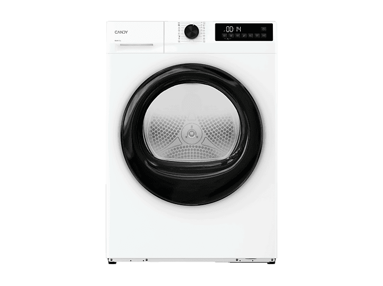 Candy Secadora bomba de calor - Candy GD 9N2B-S, 9 kg, 16 Programas, Carga Frontal, Función Anti-Arrugas, Blanco