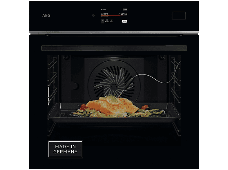 AEG TB8SB73ZAB, Einbaubackofen (Einbaugerät, 70 l, 595 mm breit), Serie 8000, Dampfgarfunktion - Image 1