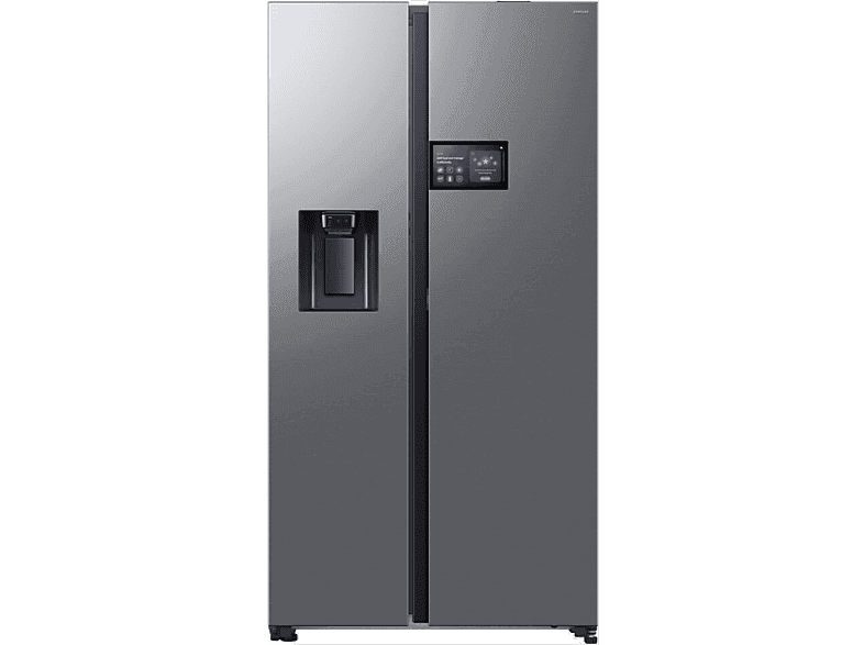 Frigorífico americano - Samsung Bespoke AI RS90F64EETEF, Mono Cooling, No Frost, 178.4 cm, 621 l, Dispensador de agua y hielo, Balda Botellero, Inox