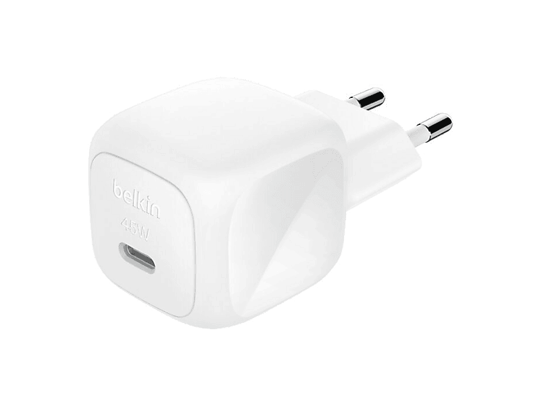BELKIN Cargador de pared - Belkin BoostCharge Cargador de pared USB-C de 45 W, Universal, Blanco