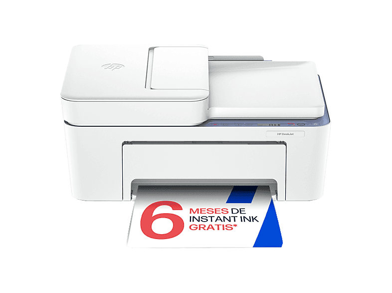 HP Impresora multifunción tinta - HP DeskJet 4322, Impresión doble cara, Impresión a Color, Wi-Fi, Blanco
