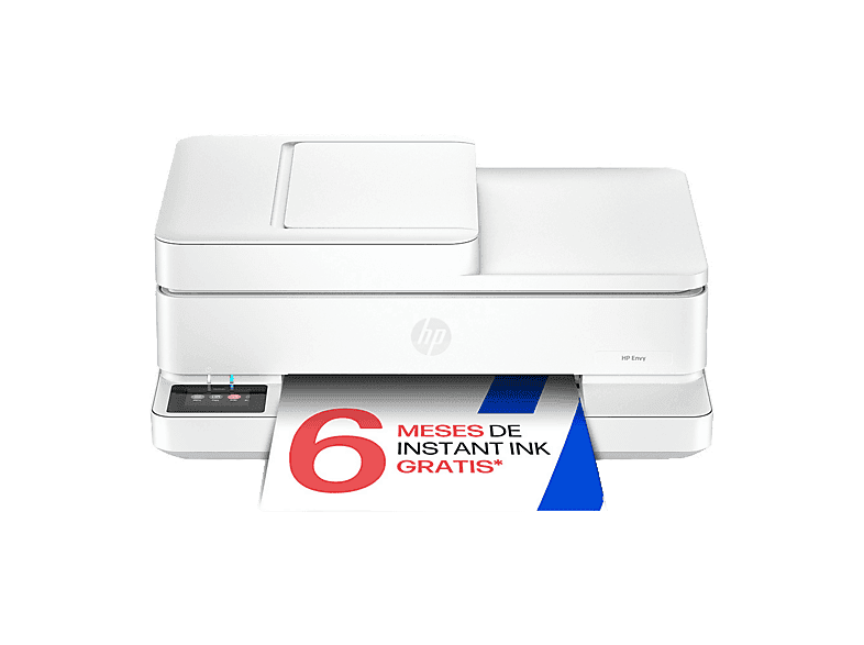 HP Impresora multifunción tinta - HP ENVY 6530E, HP +, Wi-Fi, Fax móvil, Impresión fotográfica a doble cara automática, Instant Ink, Blanco