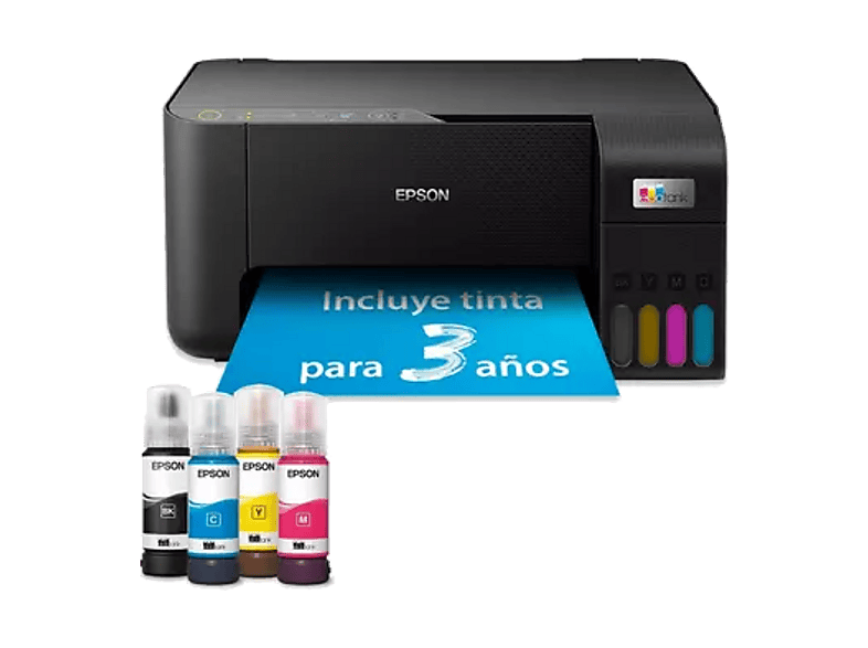 EPSON Impresora multifunción tinta - Epson EcoTank ET-2865, Serie 2860, Color, Tinta recargable, Negro