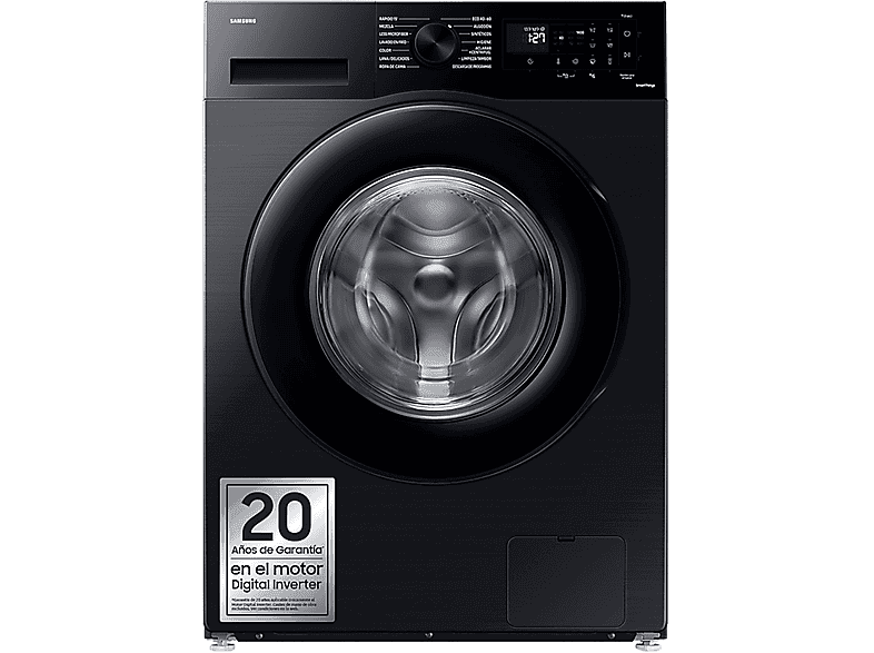 Lavadora carga frontal - SAMSUNG SAMWW90CGC04DAB_EC, 9 kg, 10 programas, Negro - Image 1