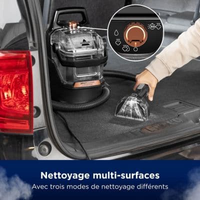Nettoyeur détacheur BISSELL SpotClean Hydrosteam Pro B3700N, mode vapeur, 4 roues multidirectionnelles - Image 3