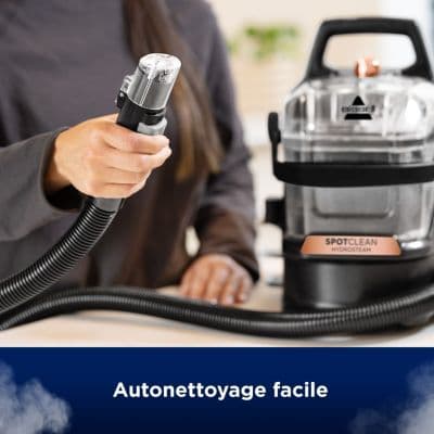 Nettoyeur détacheur BISSELL SpotClean Hydrosteam Pro B3700N, mode vapeur, 4 roues multidirectionnelles - Image 7