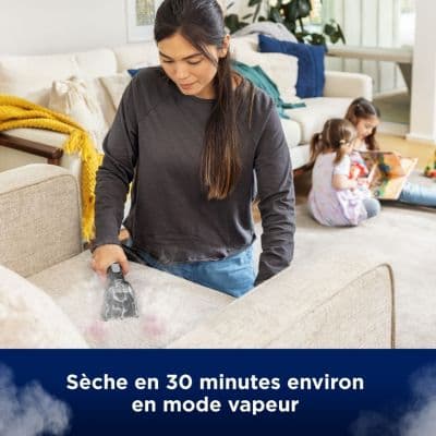 Nettoyeur détacheur BISSELL SpotClean Hydrosteam Pro B3700N, mode vapeur, 4 roues multidirectionnelles - Image 8
