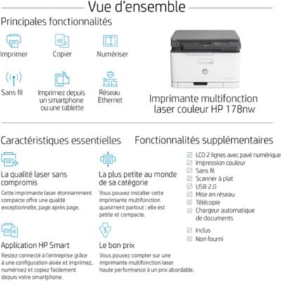Imprimante multifonction HP Color LaserJet Pro 178nw - Image 4