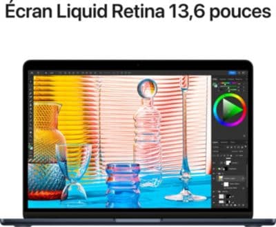 Ordinateur Apple MACBOOK Air 13' M2 8Go RAM 512Go SSD Minuit Reconditionné - Image 5