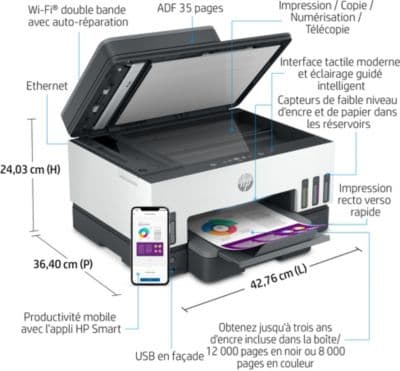 Imprimante jet d'encre HP Smart Tank Plus 7605 - Image 2