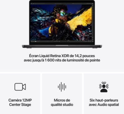 Ordinateur Apple MACBOOK Pro 14' M4 Pro 24Go CPU12 GPU16 512Go N - Image 6