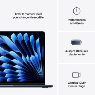 Ordinateur Apple MACBOOK Air 13' M4 CPU10 GPU10 24Go 512Go Minuit - Image 10