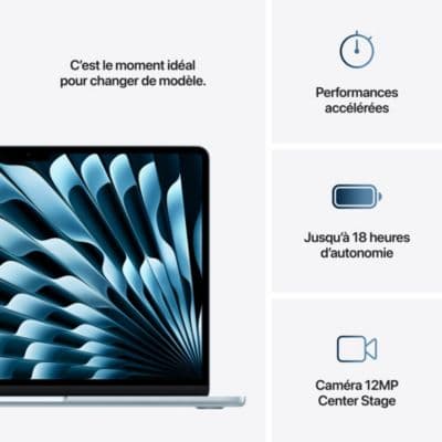 Ordinateur Apple MACBOOK Air 13' M4 CPU10 GPU8 16Go 256Go Bleu C - Image 10