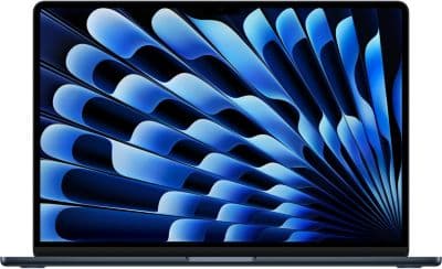 Ordinateur Apple MACBOOK Air 15" Puce M4 CPU 10 / GPU 10 cœurs Mémoire RAM 24Go Stockage 512Go SSD Retina Minuit