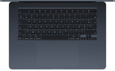 Ordinateur Apple MACBOOK Air 15" Puce M4 CPU 10 / GPU 10 cœurs Mémoire RAM 24Go Stockage 512Go SSD Retina Minuit - Image 2