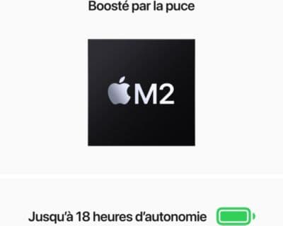 Ordinateur Apple MACBOOK Air 13' M2 16Go CPU8 GPU8 256Go Minuit - Image 4