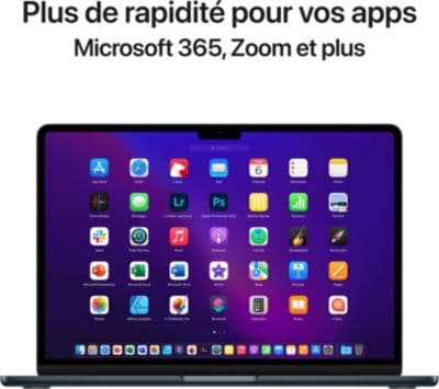 Ordinateur Apple MACBOOK Air 13' M2 16Go CPU8 GPU8 256Go Minuit - Image 10
