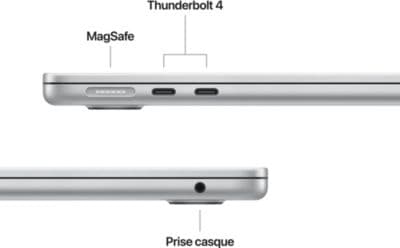 Ordinateur Apple MACBOOK Air 13,6" Puce M4 CPU 10 / GPU 10 cœurs Mémoire RAM 16Go Stockage 1To SSD Retina Argent - Image 7