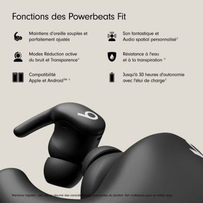 Ecouteurs sport BEATS Powerbeats Fit Noir - Image 2