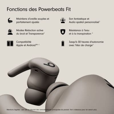 Ecouteurs sport BEATS Powerbeats Fit Gris - Image 2
