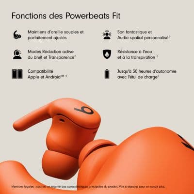 Ecouteurs sport BEATS Powerbeats Fit Orange - Image 2