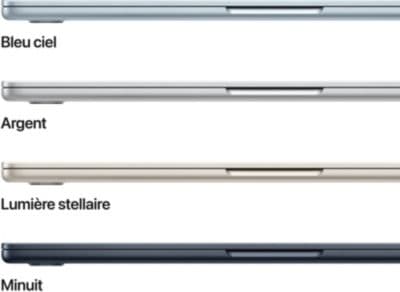Ordinateur Apple MACBOOK Air 13" Puce M5 CPU 10 / GPU 8 coeurs Mémoire RAM 16Go Stockage 512Go SSD Argent - Image 3