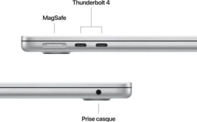 Ordinateur Apple MACBOOK Air 13" Puce M5 CPU 10 / GPU 8 coeurs Mémoire RAM 16Go Stockage 512Go SSD Argent - Image 6