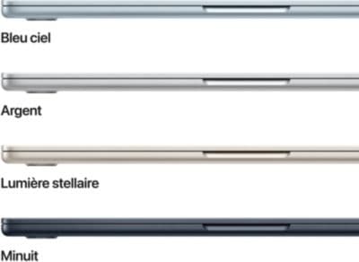 Ordinateur Apple MACBOOK Air 13" Puce M5 CPU 10 / GPU 8 coeurs Mémoire RAM 16Go Stockage 512Go SSD Lumière stellaire - Image 3
