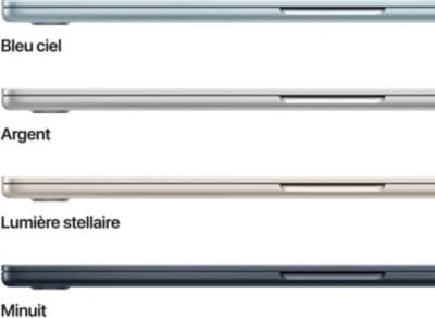Ordinateur Apple MACBOOK Air 15" Puce M5 CPU 10 / GPU 10 coeurs Mémoire RAM 16Go Stockage 512Go SSD Bleu Ciel - Image 3