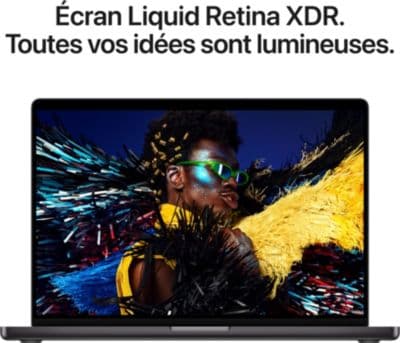 Ordinateur Apple MACBOOK Pro 16" Puce M5 Pro CPU 18 / GPU 20 coeurs Mémoire RAM 24Go Stockage 1To SSD XDR Noir sidéral - Image 6