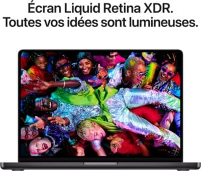 Ordinateur Apple MACBOOK Pro 14" Puce M5 Pro CPU 15 / GPU 16 coeurs Mémoire RAM 24Go Stockage 1To SSD XDR Noir sidéral - Image 6