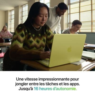 Ordinateur Apple MACBOOK Neo Puce A18 Pro CPU 6 / GPU 5 coeurs Mémoire RAM 8Go Stockage 512Go SSD Argent avec Touch ID - Image 4